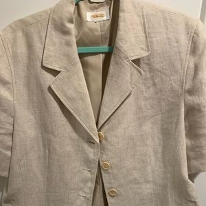 Talbots Irish Linen Jacket with 3/4 sleeves